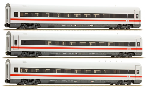 LS Models 46045 - 3pc Passenger Car Set w/ Apmz 116.1 & Apmkz 116.6 & Apmz 116.4 of the DB AG